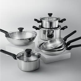 Nồi, Chảo Inox LocknLock Daily STS PPW thân bằng thép không gỉ 304, kèm nắp kính trong suốt, tay cầm chịu nhiệt,  Nồi, Chảo Inox LocknLock Daily STS PPW thân bằng thép không gỉ 304, kèm nắp kính trong suốt, tay cầm chịu nhiệt